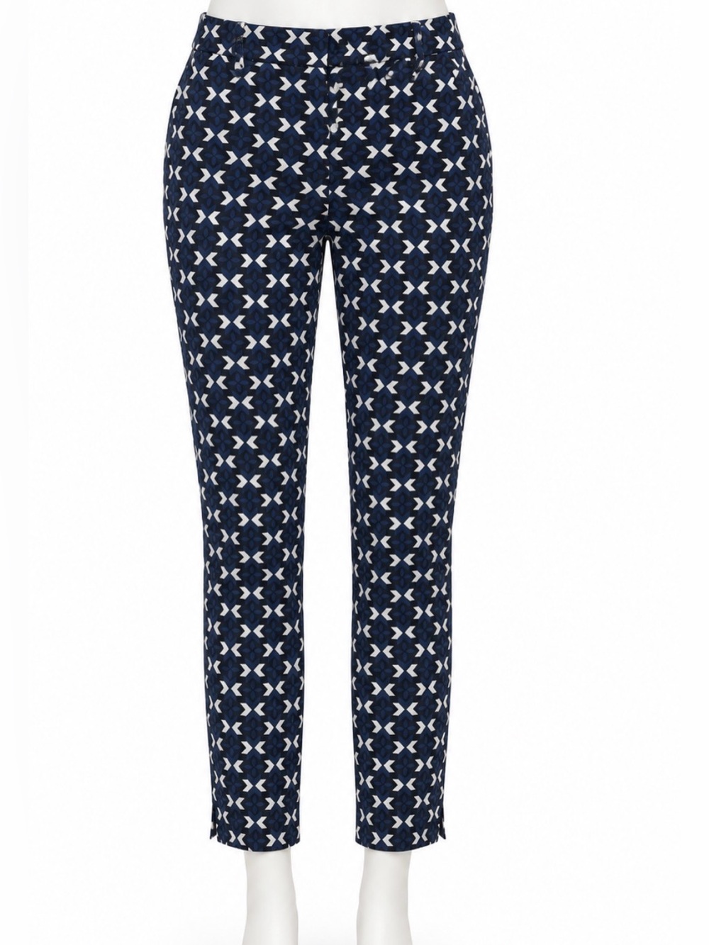 H&M Navy and White Patterned Cropped Pants
